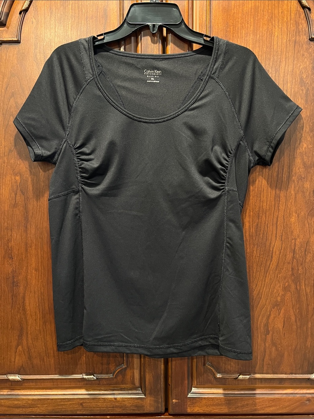 Calvin Klein Black Short Sleeve Scoop Neck Active Tee